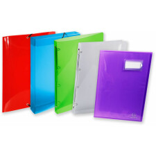 Ring Binder PP 700? with 4 rings 30mm, 40mm back, Crystal, for A4 Crystal