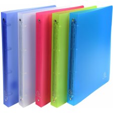 Ring Binder PP with 4 rings and 20mm back Chromaline, for A4 assorted colors
