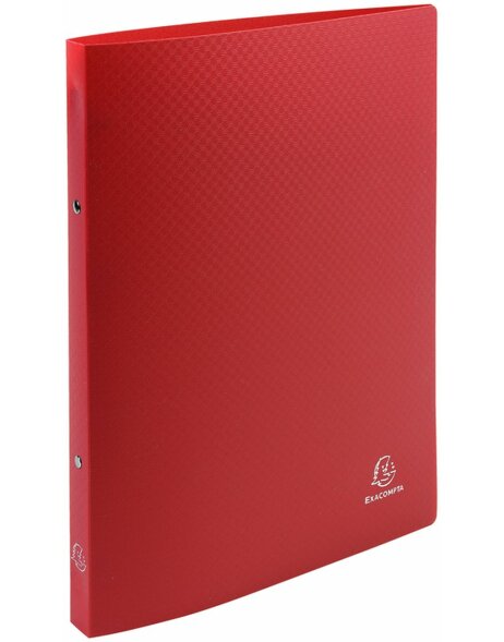 Ring binder made of PP with 2 rings DIN A4 red