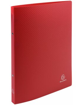 Ring binder made of PP with 2 rings DIN A4 red