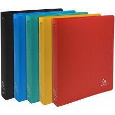 Ring Binder PP 700? with 4 rings 30mm, 40mm back, opaque, A4 overwidth assorted colors