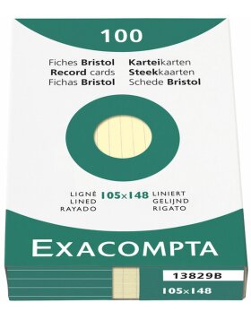 100 Pack tabs unperforated, A6 105x148mm, 205g, chiselled