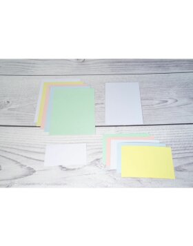 Pack of 100 index cards without holes, A6 105x148mm,...