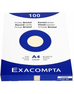 Pack of 100 index cards without holes, A4 210x297mm,...