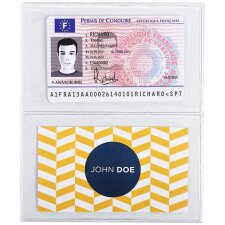 Set van 10 beschermhoesjes voor creditcards en visitekaartjes van glad PVC 150µ, 64x110mm
