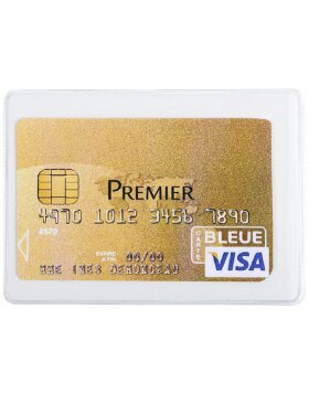 Packung mit 10 Stück Schutzhüllen für Kreditkarten aus glattem PVC 150µ, 70x98mm