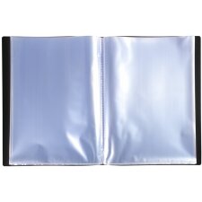 Carpeta transparente de PP blando de 300µ con 80 bolsillos granulados, opaca, para formato DIN A4 Colores surtidos