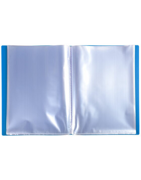 Chemise transparente en PP souple avec 100 pochettes grainées opaques A4