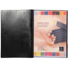 Dossier de présentation avec couvercle souple en PP 300 ? 10 pochettes VEGA opaques, pour format A4 Noir