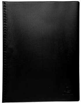 File sheet with soft PP lid 15 cases VEGA opaque, for A4 Black