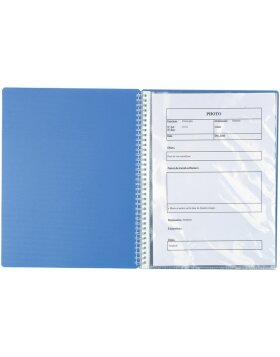 File sheet with spiral of rigid PP 800? sorted with 30 cases, Linicolor, for A4 color