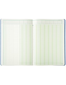 More column booklet bound with 10 columns and 34 rows on 2 sides 40 sheets, 110g, A4