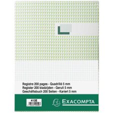 Blotter with laminated linen cover, A4, 100 sheets, 110g checkered,