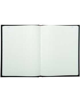 Cahier avec couverture en lin contrecollée, DIN A4, 150 feuilles, 110g, quadrillé