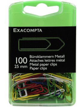 Box sorted with 100 pieces assorted colors paper clips,...