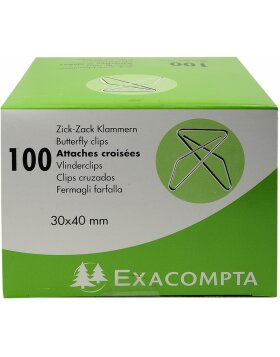 Agrafes zigzag Exacompta 30x40 mm 100 pièces
