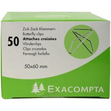 Exacompta Zick-Zack Klammern 50x60 mm 50 Stück