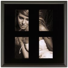 Gallery picture frame - 4 Photos 10x15 cm black