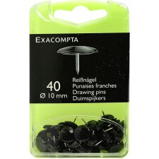 Exacompta punaises Ø10 mm noir 40 pièces
