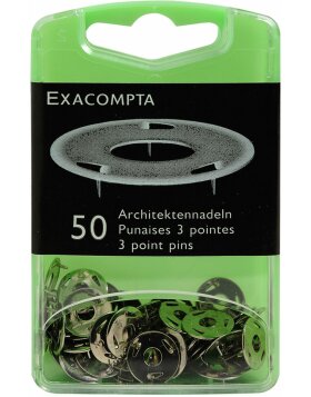 Box of 50 pieces Thumbtacks with 3 tips, Ø12mm, tip: 3mm