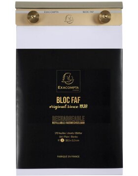 Block FAF mit Einlage blanko, 18,5x11,5cm