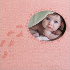 Exacompta Baby-Fotoalbum Piloo rosa 29x32 cm 60 weiße Seiten