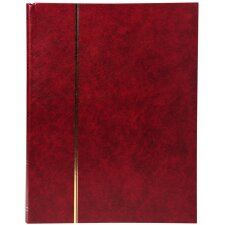 Exacompta Album de timbres 48 pages noires 22,5x30,5 cm rouge