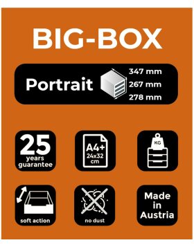 Big-Box Classic lichtgrau-steingrau Schubladenbox