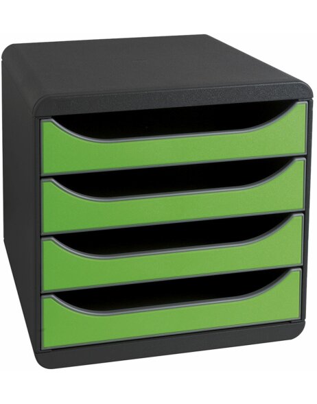 Big-Box Classic mouse gray - apple green drawer cabinet