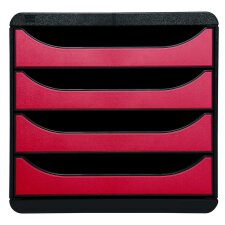 Big-Box Classic noir-rouge métallisé Boîte à tiroirs