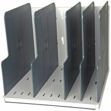 MODULOTOP vertical sorter with 5 dividing plates - light gray - mouse gray