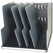 MODULOTOP vertical sorter with 5 dividing plates - black - mouse gray