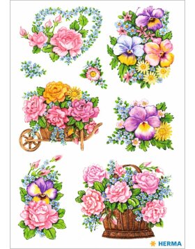 Stickers &quot;Colourful flowerpots&quot;  - DECOR