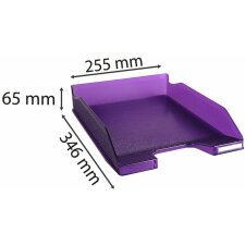 Corbeille à courrier Combo A4 violet transparent