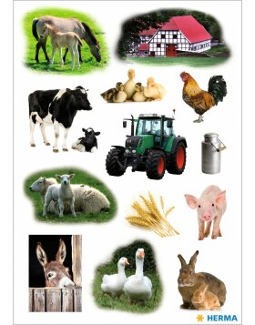 HERMA selbstklebende Sticker mit Motiven vom Bauernhof DECOR