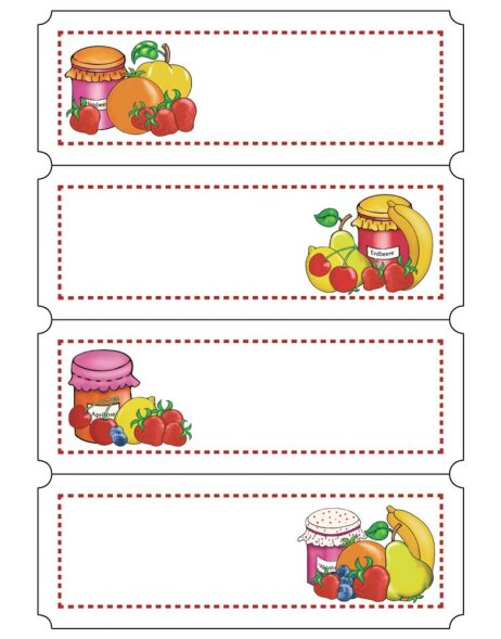 Self adhesive labels &quot;Colourful Fruits&quot;