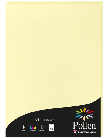 A4 Papier pyłkowy 120g 50 arkuszy canary yellow