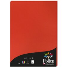 Carta polline A4 120g 50 fogli rosso corallo