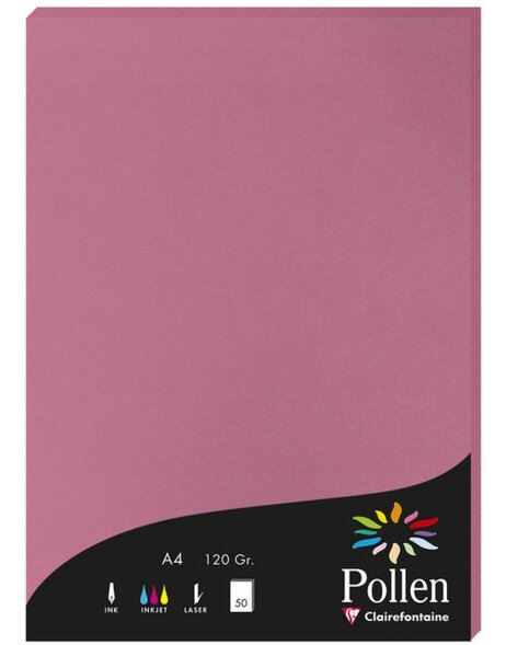 50 sheets of paper pollen, DIN A4, 120g hydrangea pink