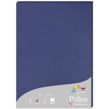 Pak van 50 vellen papier Pollen, din a4, 160g - Middernacht blauw