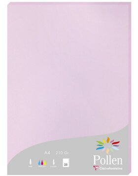 Paper A4 pollen 210g lilac 25 sheets