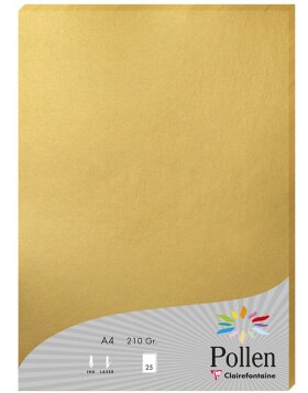 Carta A4 Pollen 210g oro 25 fogli