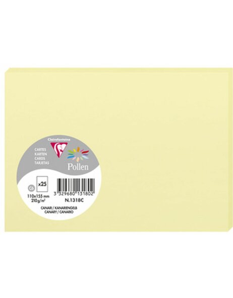 Card C6 Pollen 210g Canary Yellow