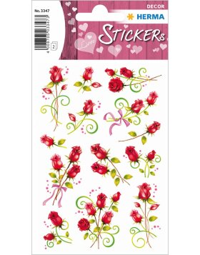 Stickers &quot;Red Roses&quot; DECOR, self adhesive