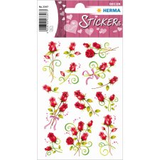 Stickers &quot;Red Roses&quot; DECOR, self adhesive