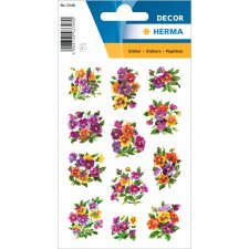 Stickers &quot;Colourful Pansies&quot; DECOR, self adhesive