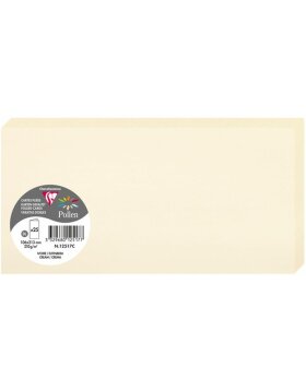 Pack 25 Double Pollen Cards, DL 106x213mm, 210g - Ivory