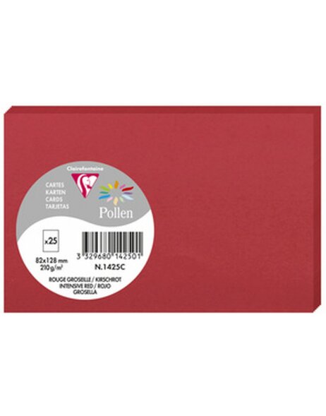 Card pollen 82x128 cherry red