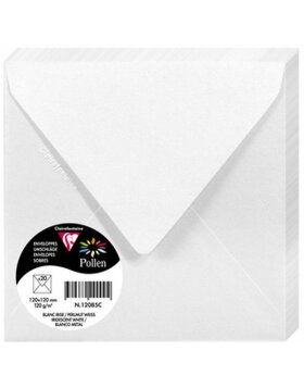 envelopes POLLEN mother of pearl white 120x120 mm - 12085C