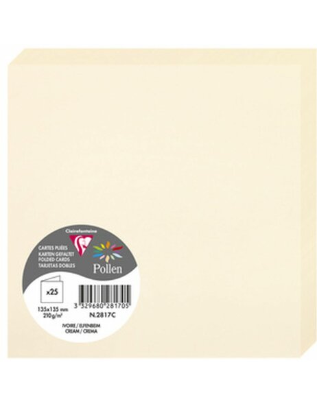 Double card pollen 135x135 ivory